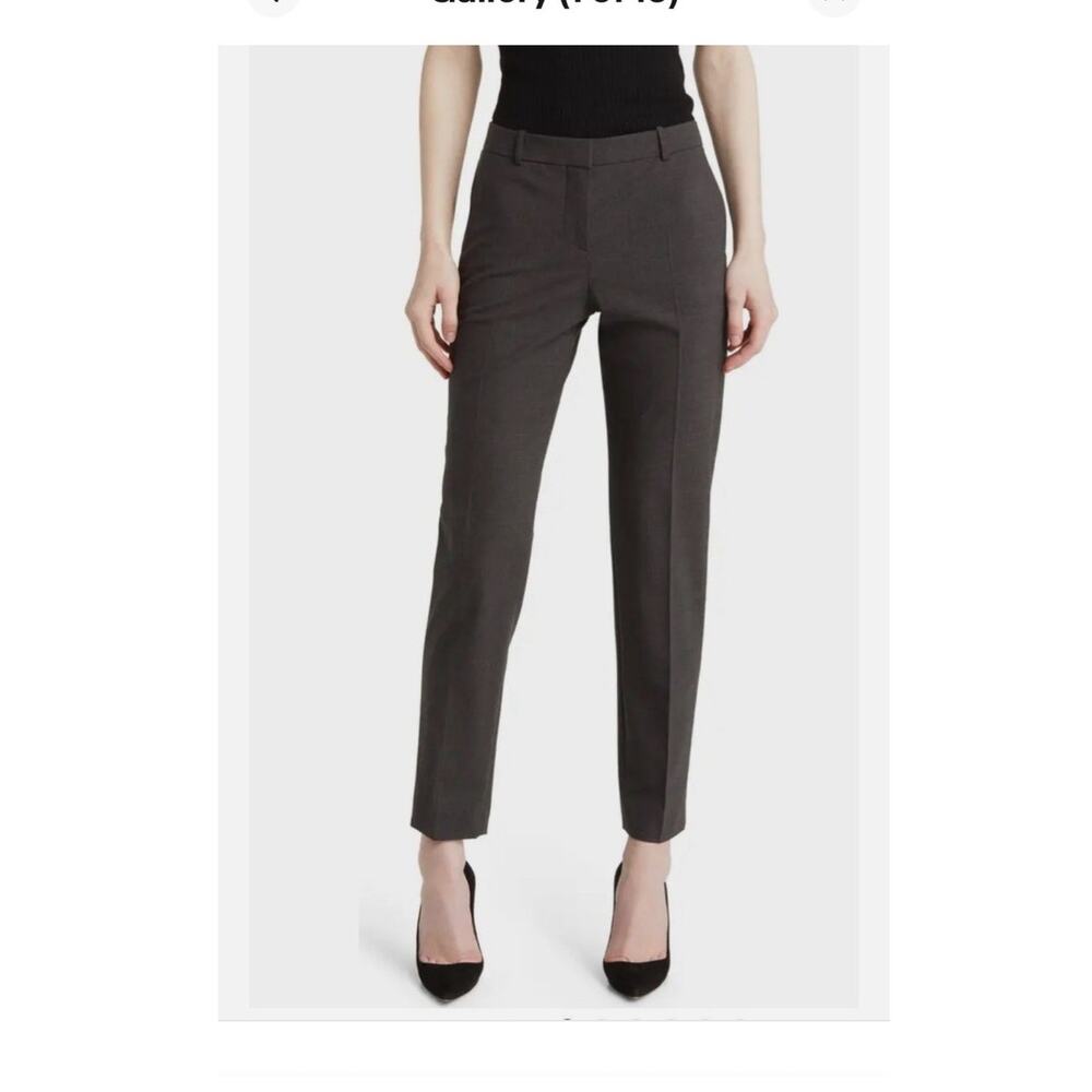 $250 NWT BOSS Hugo Tiluna Virgin Wool Pants Trousers Womens Charcoal Gray Sz 10
